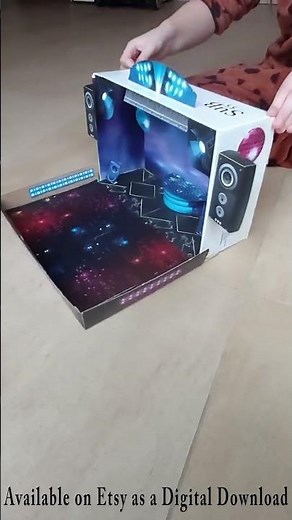 Music Concert Stage Shoebox Diorama, Create your own Theater, Cut and assembly Stage kit