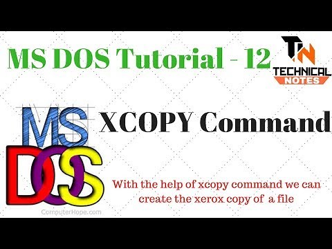 XCOPY Command in DOS