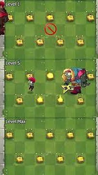 PvZ 2 - Star Fruit Level 1, 5, Max Vs Hair Metal Gargantuar Zombie #shorts #youtubeshorts #game