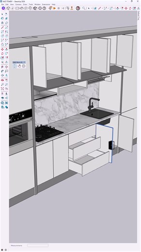 Motion makes design clearer With DBS Move Plugin, animate and control movement directly in SketchUp—fast, clean, and professional. #sketchup #nicetower #architecture #kitchen #interiordesign