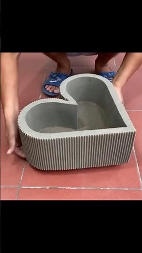 Heart shape Cement Pot #shorts #viral #diy