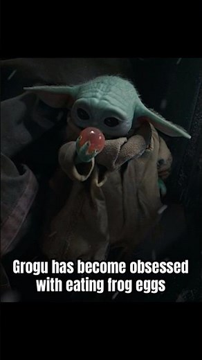 Grogu has become obsessed with eating frog eggs. #drama #starwars #foryou #mandalorian #series
