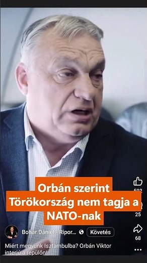 Orbán Viktor szerint Törökország nem tagja a NATO-nak