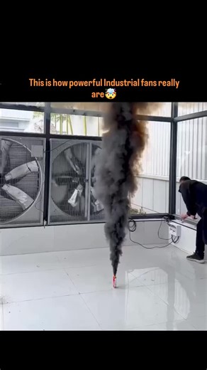 SCIENCE HISTORY ENTERTAINMENT NEWS on Instagram: "No CGI here-just the sheer power of an industrial fan. Its suction is so intense that it pulls smoke into a flawless vortex, a real-life display of the incredible force these machines produce. Media: Zorasui DISCLAIMER📢: All credit goes to the respected owner/creator of this content. I do not claim any ownership. This is shared purely for informational/educational purposes. #technology #engineering #innovation #power #viral #trending #fyp #explo