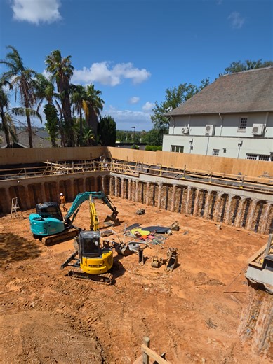 Detailing an Excavator in the Basement