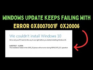 How to Fix Windows Update Error 0x8007001F – 0x20006 on Windows 11