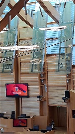 Beautiful Scottish Parliament building in Edinburgh Scotland.