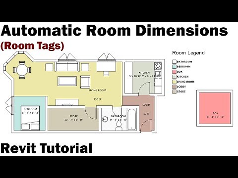 Revit Tutorial - Automatic Room Dimensions (Room Tag)