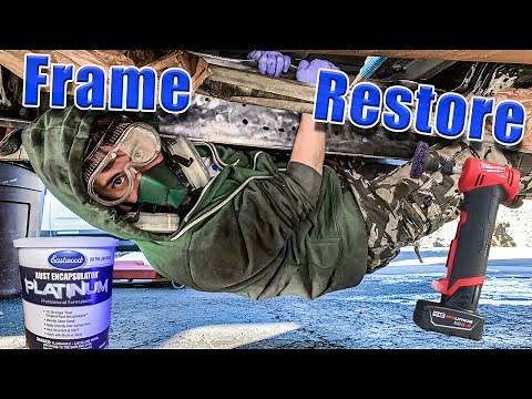 96 Ford Econoline Van | Surface Rust Frame Restoration Around Fuel Tank | Eastwood Rust Encapsulator