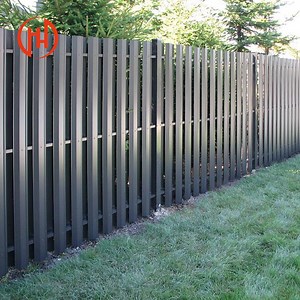 [Hot Item] Powder Coated Dark Grey Customized Making Privacy Slat Aluminum Garden Fence