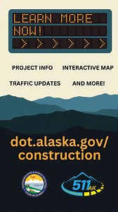 When you're road tripping around Alaska this weekend and you're driving through construction zones, you may be thinking, "What are they doing? What is this project?" If you're looking for more info about our summer plans (project descriptions, maps, schedules, contact info, etc.), then you need https://dot.alaska.gov/construction. Construction is here. Learn more now! https://dot.alaska.gov/construction | Alaska Department of Transportation & Public Facilities