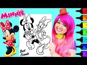 Coloring Minnie Mouse & Daisy Duck Disney Coloring Page Prismacolor Markers | KiMMi THE CLOWN