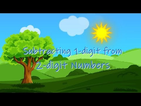 Subtracting 1 digit numbers from 2 digit numbers