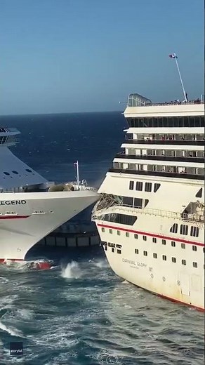 Carnival Cruise Ships Crash in Port of Cozumel