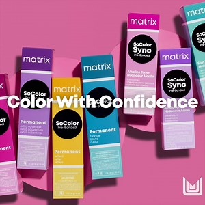 OMG! Huge news…@matrix just revealed a NEW LOOK for its #socolor and #socolorsync lines! The first pre-bonded color system have everything you loved about the original collections, enhanced with bond-protecting concentrate. GENIUS! https://www.saloncentric.com/matrix | BehindTheChair.com