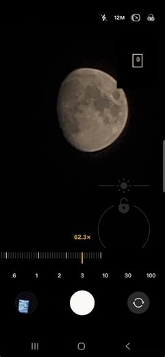 Samsung Galaxy S22 Ultra Night Moon Zooming Video View Video Grapher