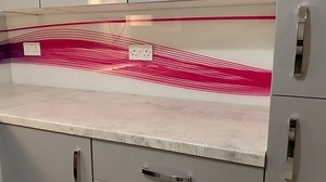 ®Creoglass Design Printed Waves Design with Pink Heart Creoglass Design Modern Kitchen Glass Splashbacks https://www.creoglass.co.uk/contact-us/ 01923 819 684 | CreoGlass | Facebook