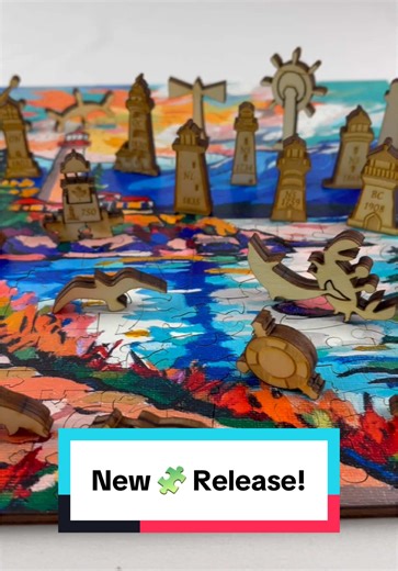 Introducing our newest puzzle—‘Sentinel of the Passage’ 🏠🌊✨ A 285-piece wooden puzzle celebrating the beauty and history of Canadian lighthouses. Each puzzle comes with a brochure full of fascinating lighthouse history facts across Canada! 🇨🇦 Pre-orders are now open and first shipments go out March 28! 🎉 Use promo code LIGHTHOUSE at checkout to get 10% OFF your preorder. Hurry - this code expires March 28 when shipping begins! 🧩 Order now and be part of this unique journey through Canada’s