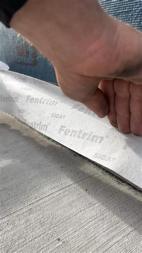 12K views · 40 reactions | Siga Fentrim is such a clean and easy way to make a great air sealing detail where your sheathing and concrete foundation meet #ceoofconstruction #siga #airseal #buildingscience #tape #art | RR Buildings. | Facebook