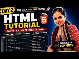 HTML Tutorial for Beginners 🔥 | Basic Structure of HTML Explained | DOCTYPE, Head, Title, Body