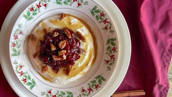 Holiday whipped chevre cheese spread recipe