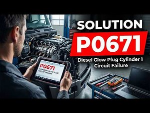HOW TO FIX P0671 OBD II ERROR CODE - Diesel Glow Plug Cylinder 1 Circuit Failure