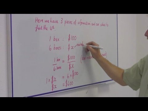 Understanding Math : Setting Up Proportions