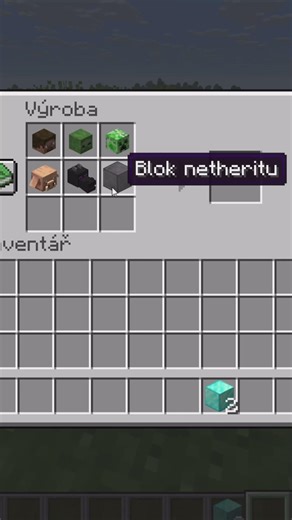 nový crafting recept v minecraftu