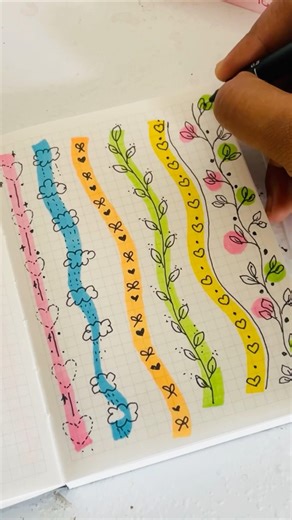 Super easy🌸Aesthetic and Simple Border Design For Journals Assignments And Projects for school