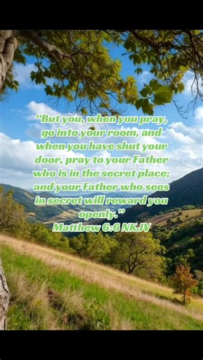 This verse, part of Jesus’ Sermon on the Mount, contrasts genuine, private communion with God against hypocritical, showy prayer. Jesus emphasizes authenticity over performance. Prayer should be a heartfelt conversation with God, not a display for others’ approval. Cultivate a habit of “secret” time with God away from distractions, social media, or crowds to build deeper relationship rather than superficial religiosity. True righteousness flows from a humble heart seeking God’s pleasure alone, n