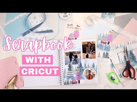 Beautiful Cricut Design Space Scrapbook Layouts | January Scrapbook with me