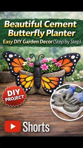 You Won’t Believe This Is Made From Cement! 🦋🔥 #Shorts