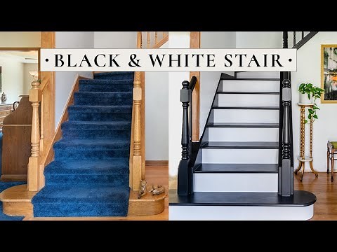 Painting our Stair Black & White! | Stair Reno Pt. 2