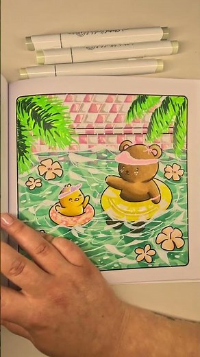 Kleurinspiratie voor je volgende kleurproject 🌞 | Cozy kleurplaat vol zomerse kleuren