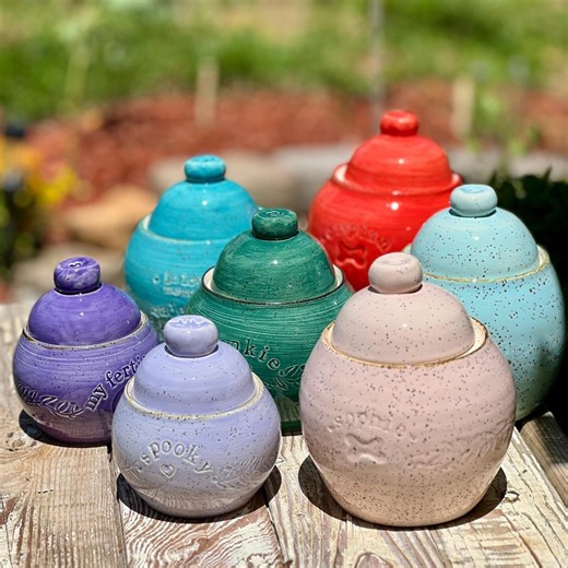 Personalized Pet Cremation Urn: Custom Ceramic Pottery Memorial - Etsy
