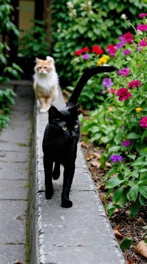 Three cats walking in a line a... #short #pet #animal #trending #funny #cartoon