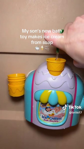 Bubble Ice Cream Maker Bath Toy for Toddler Fun