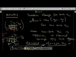 Lecture06: Drain current calculation of MOSFET using Gradual Channel approximation | EC6203 | EC3011