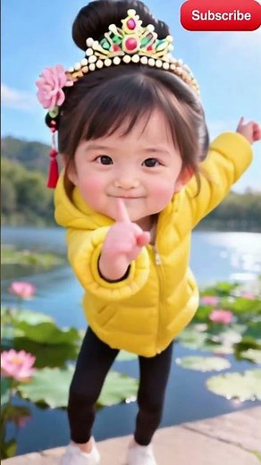 ☀️ 🌸The “Little Sunshine Princess” is Here! That Yellow Coat + Crown Combo #baby #dance #cute