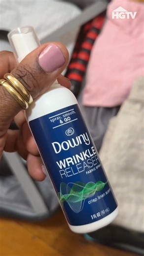 49K views · 111 reactions | Fresh, wrinkle-free clothes in just a few spritzes ✨  This wrinkle release spray is perfect for traveling and last-minute touch-ups. Buy it on Amazon now: https://amzlink.to/az0zPntEH3hgU (We may make  from these links!) | HGTV | Facebook