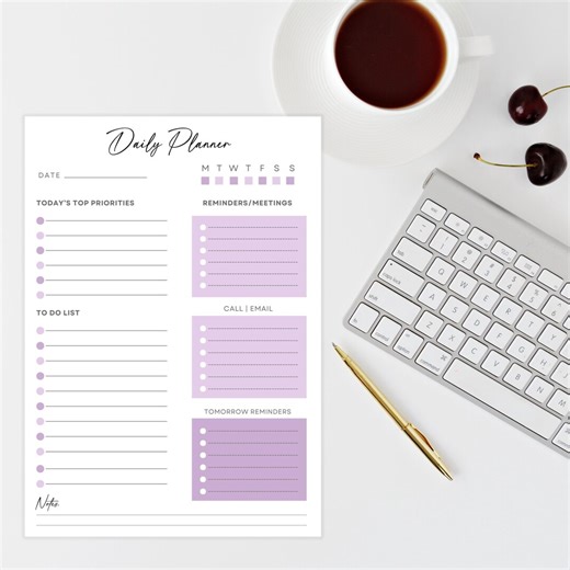 Printable To-do Daily Planner, Printable Weekly Checklist, Productivity PDF (digital Download) - Etsy