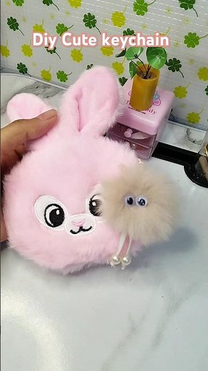 ADORABLE Pom Pom Keychain Idea ✨🤩 | DIY Keychains | Creative Ideas #shorts