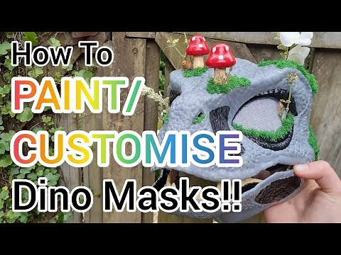 How To PAINT/CUSTOMISE DINO MASKS!!