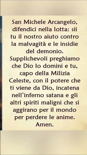 preghiera a San Michele Arcangelo