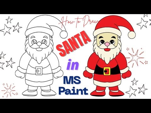 How to Draw Santa Clause in MS Paint | Christmas Special | #santaclause #christmas #25/12 #2024