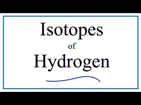 Isotopes of Hydrogen (Protium, Deuterium, and Tritium)