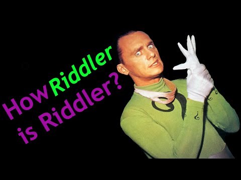 How "RIDDLER" is Riddler? - Frank Gorshin Batman 1966 Riddler