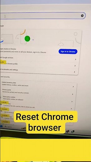 Chrome browser Reset # Google Chrome