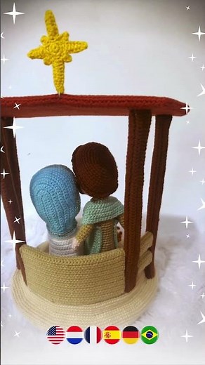 Holy Night nativity set crochet pattern - kerststal haakpatroon