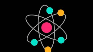 Download Atomic Model Molecule nuclear reaction quantum physics Electrons and Orbit Paths Representing Basic Concept of Chemistry and Physics in Modern Science and Education. Atom Orbit Alpha channel animation for free